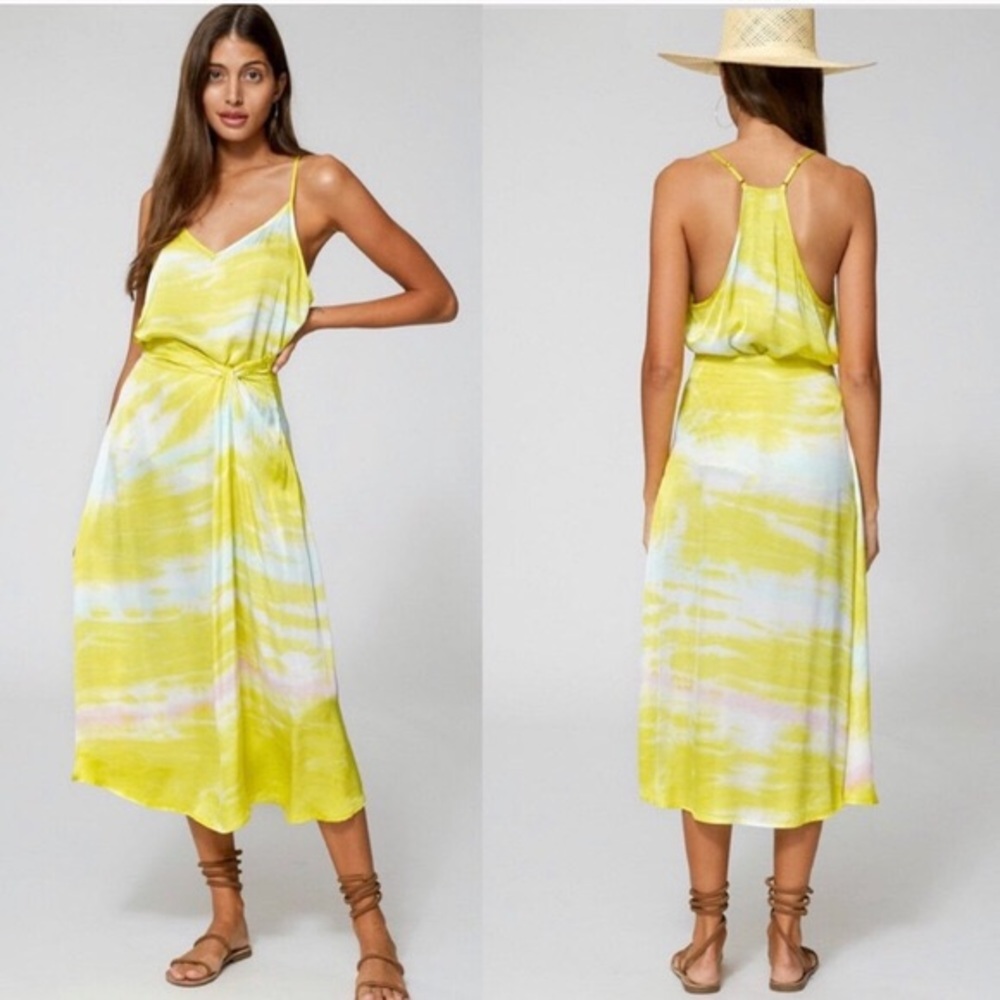 NWT YFB SAVANNA PRINTED TIE DYE NEON MIDI SKIRT - Picture 3 of 9